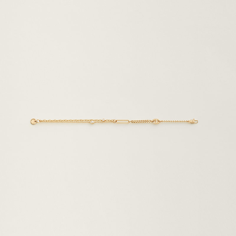 Chaine d'ancre Chaos Nano bracelet - Yellow gold | Hermès USA